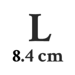 L (8.4 cm)