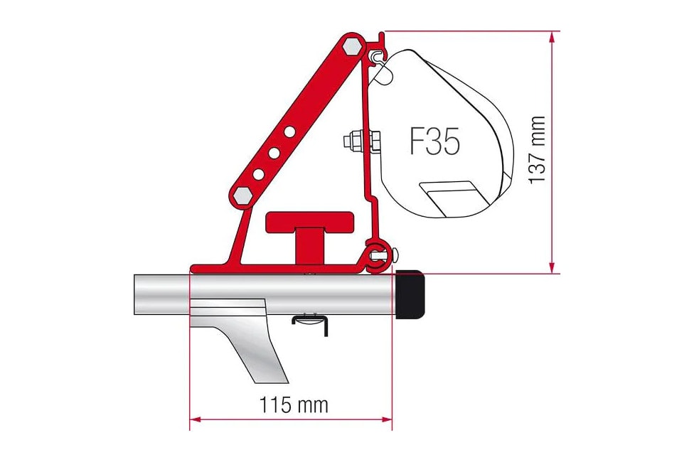 Fiamma F35/F45/Compass Adapter Kit Auto Markisen-Zubehör