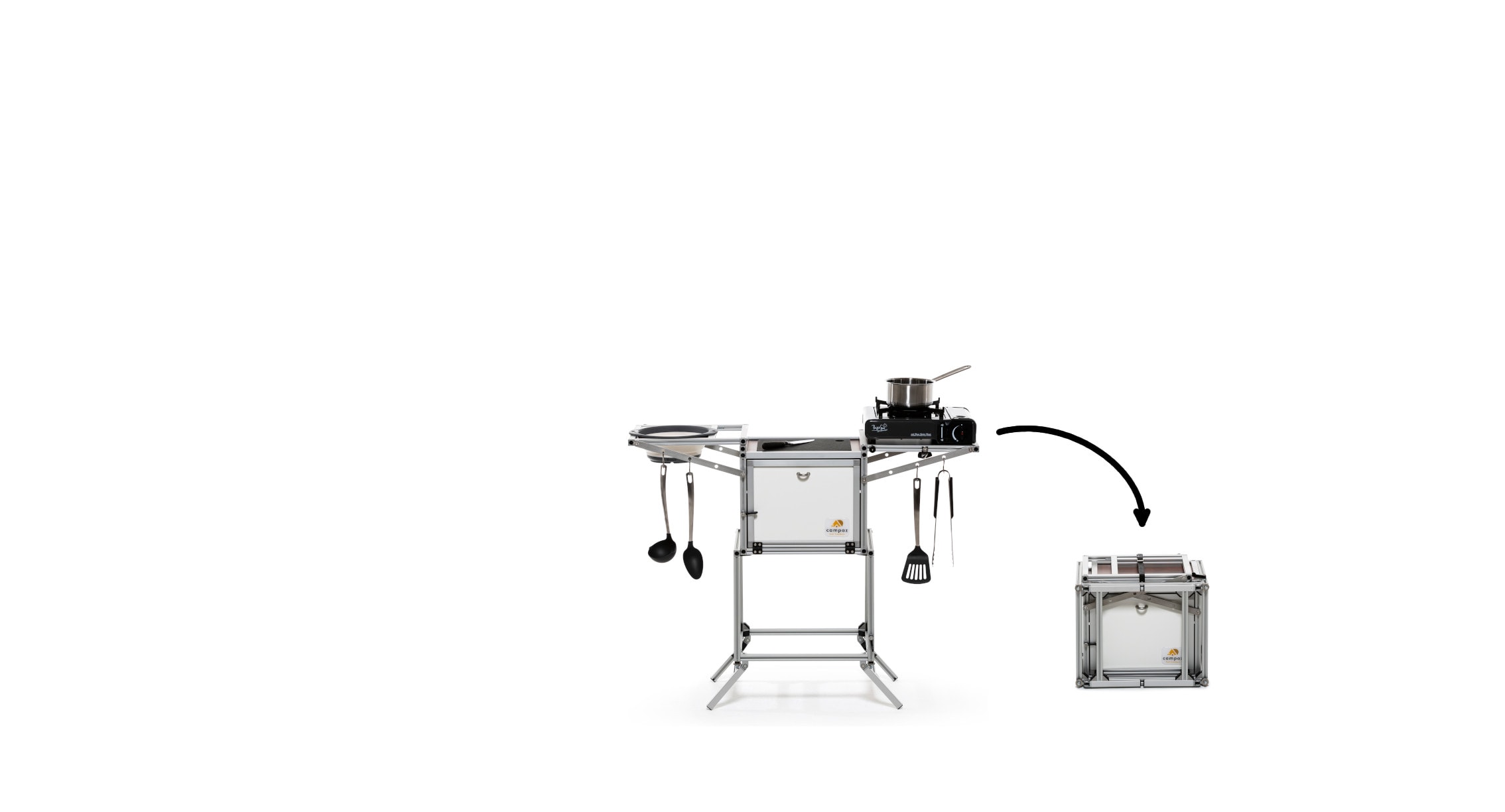 Go Outside Campingbox im Kofferraum